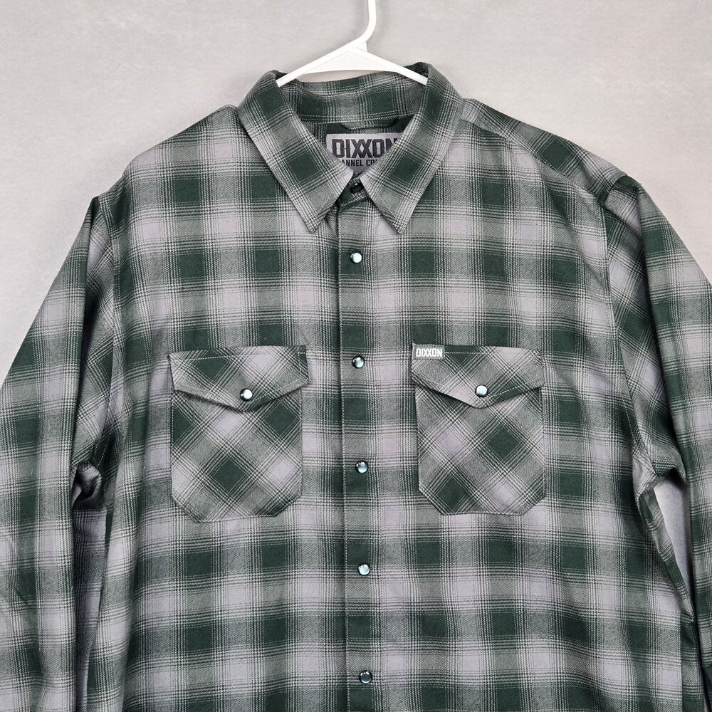 Dixxon Flannel Co "The Bixby 1" Men's XL Green Gray Long Sleeve Shirt - Picture 2 of 7